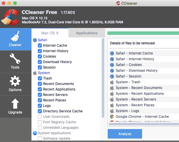 ccleaner piriform for mac 10.6.8